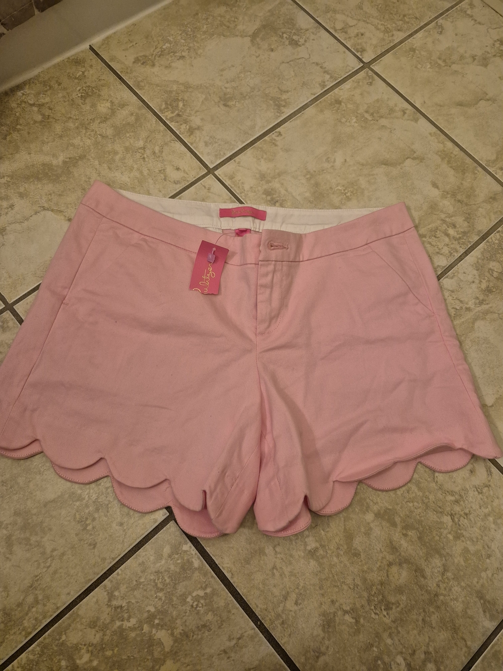 Lilly Pulitzer buttercup Light Pink Scallop Hem Shorts